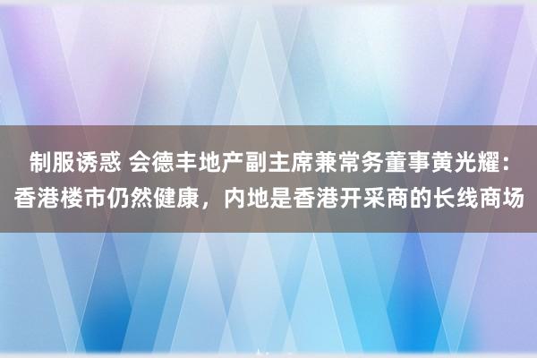 制服诱惑 会德丰地产副主席兼常务董事黄光耀：香港楼市仍然健康，内地是香港开采商的长线商场