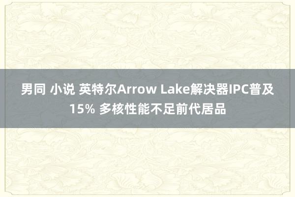 男同 小说 英特尔Arrow Lake解决器IPC普及15% 多核性能不足前代居品