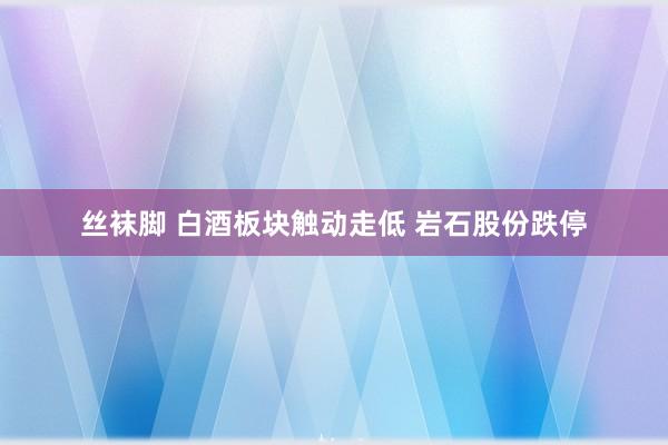 丝袜脚 白酒板块触动走低 岩石股份跌停