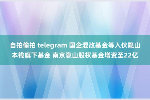 自拍偷拍 telegram 国企混改基金等入伙隐山本钱旗下基金 南京隐山股权基金增资至22亿