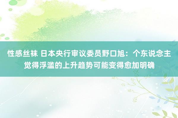 性感丝袜 日本央行审议委员野口旭：个东说念主觉得浮滥的上升趋势可能变得愈加明确