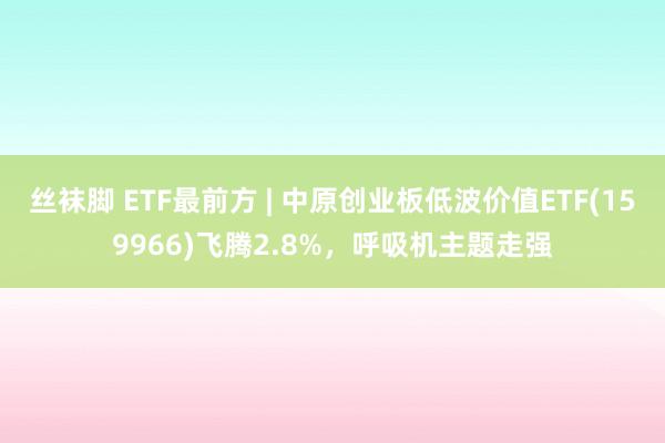 丝袜脚 ETF最前方 | 中原创业板低波价值ETF(159966)飞腾2.8%，呼吸机主题走强