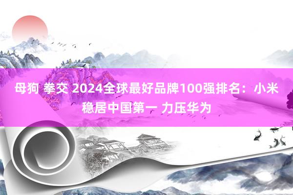 母狗 拳交 2024全球最好品牌100强排名：小米稳居中国第一 力压华为