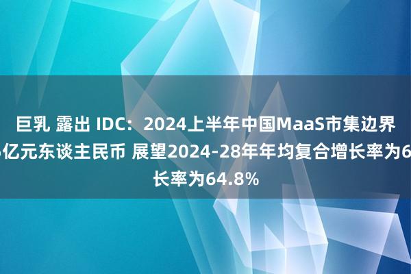 巨乳 露出 IDC：2024上半年中国MaaS市集边界达2.5亿元东谈主民币 展望2024-28年年均复合增长率为64.8%