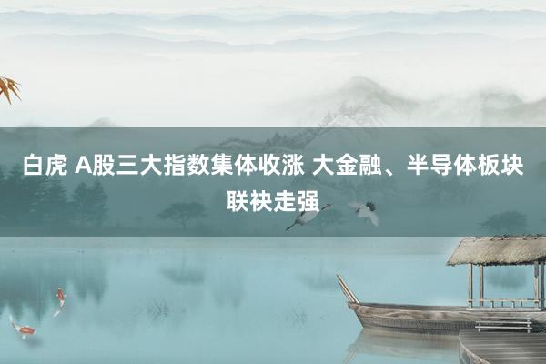 白虎 A股三大指数集体收涨 大金融、半导体板块联袂走强