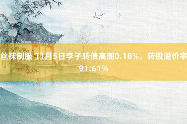 丝袜制服 11月5日李子转债高潮0.18%，转股溢价率91.61%