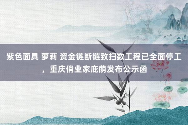 紫色面具 萝莉 资金链断链致扫数工程已全面停工，重庆俏业家庇荫发布公示函