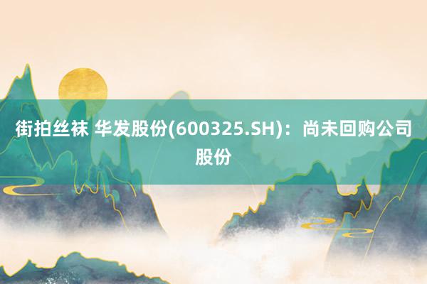 街拍丝袜 华发股份(600325.SH)：尚未回购公司股份