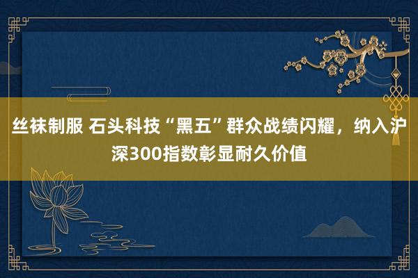 丝袜制服 石头科技“黑五”群众战绩闪耀，纳入沪深300指数彰显耐久价值