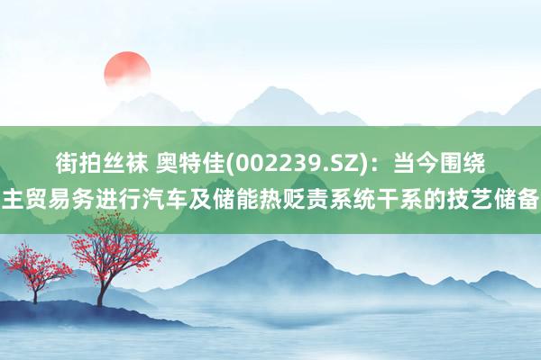 街拍丝袜 奥特佳(002239.SZ)：当今围绕主贸易务进行汽车及储能热贬责系统干系的技艺储备