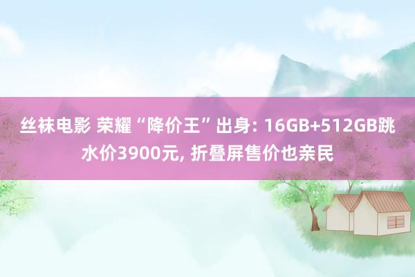 丝袜电影 荣耀“降价王”出身: 16GB+512GB跳水价3900元， 折叠屏售价也亲民