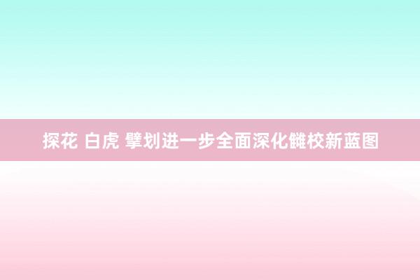 探花 白虎 擘划进一步全面深化雠校新蓝图