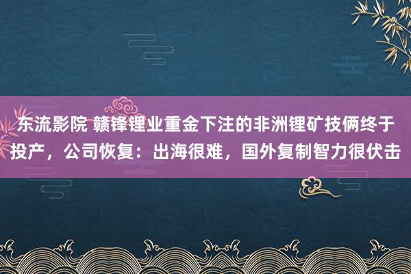 东流影院 赣锋锂业重金下注的非洲锂矿技俩终于投产，公司恢复：出海很难，国外复制智力很伏击