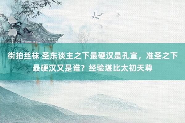 街拍丝袜 圣东谈主之下最硬汉是孔宣，准圣之下最硬汉又是谁？经验堪比太初天尊