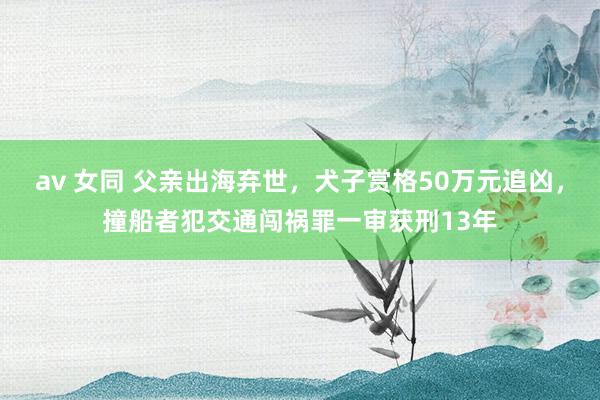 av 女同 父亲出海弃世，犬子赏格50万元追凶，撞船者犯交通闯祸罪一审获刑13年