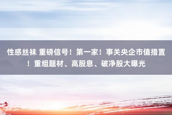 性感丝袜 重磅信号！第一家！事关央企市值措置！重组题材、高股息、破净股大曝光