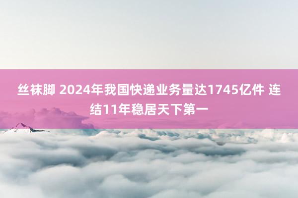 丝袜脚 2024年我国快递业务量达1745亿件 连结11年稳居天下第一