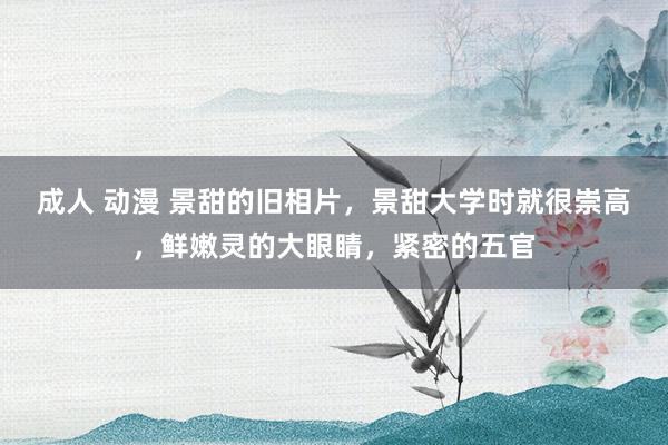 成人 动漫 景甜的旧相片，景甜大学时就很崇高，鲜嫩灵的大眼睛，紧密的五官